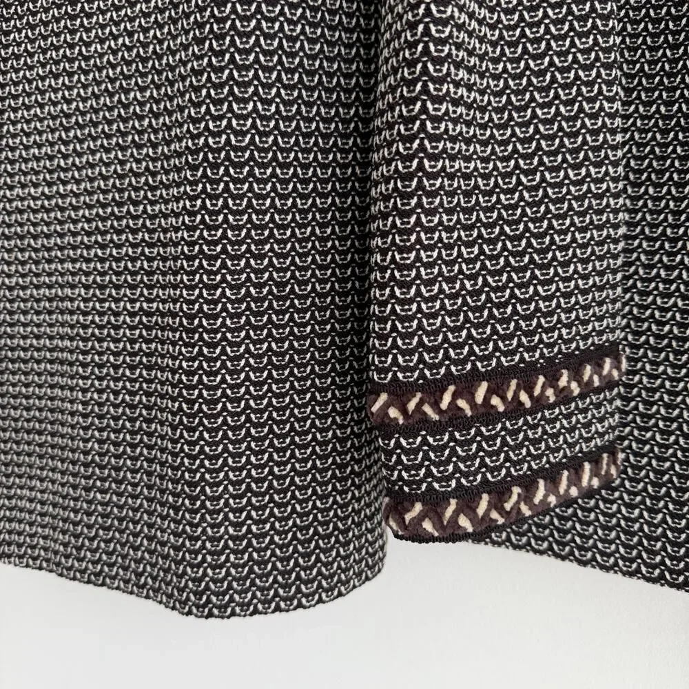St John Skirt Jacket‎ Suit 4 and 6 Brown Textured Knit Career Elegant Military